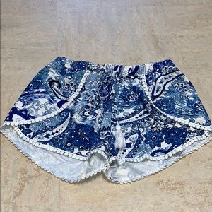 Blue loose fit short